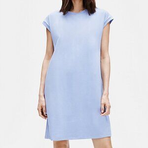 Eileen Fisher Women's Cotton Elastane Jersey T-Shirt Dress Periwinkle Blue XL